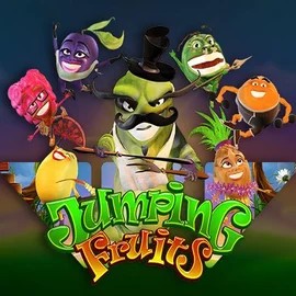 Jumping Fruits logo by Wazdan at Gamblerina Casino